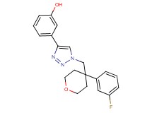 3-(1-{[4-(3-fluorophenyl)tetrahydro-2H-pyran-4-yl]methyl}-1H-1,2,3-triazol-4-yl)phenol