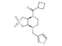 (4aR*,7aS*)-1-(cyclobutylcarbonyl)-4-(3-thienylmethyl)octahydrothieno[3,4-b]pyrazine 6,6-dioxide