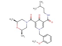 5-{[(2R*,6S*)-2,6-dimethyl-4-morpholinyl]carbonyl}-1-(2-methoxybenzyl)-N-(3-methylbutyl)-4-oxo-1,4-dihydro-3-pyridinecarboxamide