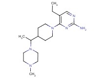 5-ethyl-4-{4-[1-(4-methylpiperazin-1-yl)ethyl]piperidin-1-yl}pyrimidin-2-amine