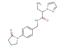 N-[4-(2-oxo-1-pyrrolidinyl)benzyl]-2-(1H-pyrazol-1-yl)butanamide