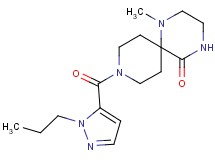 1-methyl-9-[(1-propyl-1H-pyrazol-5-yl)carbonyl]-1,4,9-triazaspiro[5.5]undecan-5-one
