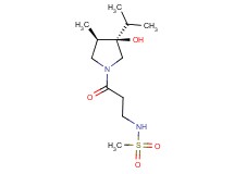N-{3-[(3R*,4R*)-3-hydroxy-3-isopropyl-4-methyl-1-pyrrolidinyl]-3-oxopropyl}methanesulfonamide