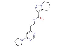 N-{2-[6-(1-pyrrolidinyl)-4-pyrimidinyl]ethyl}-4,5,6,7-tetrahydropyrazolo[1,5-a]pyridine-3-carboxamide