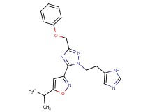 1-[2-(1H-imidazol-5-yl)ethyl]-5-(5-isopropylisoxazol-3-yl)-3-(phenoxymethyl)-1H-1,2,4-triazole