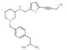 3-[5-({[1-(4-isobutylbenzyl)-3-piperidinyl]amino}methyl)-2-thienyl]-2-propyn-1-ol