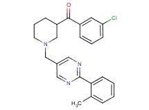 (3-chlorophenyl)(1-{[2-(2-methylphenyl)-5-pyrimidinyl]methyl}-3-piperidinyl)methanone