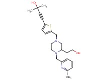 4-[5-({3-(2-hydroxyethyl)-4-[(6-methyl-2-pyridinyl)methyl]-1-piperazinyl}methyl)-2-thienyl]-2-methyl-3-butyn-2-ol