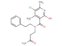 N-(3-amino-3-oxopropyl)-5-chloro-2-hydroxy-4,6-dimethyl-N-(2-phenylethyl)nicotinamide