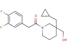 {3-(cyclopropylmethyl)-1-[(3,4-difluorophenyl)acetyl]-3-piperidinyl}methanol