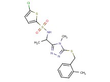5-chloro-N-(1-{4-methyl-5-[(2-methylbenzyl)thio]-4H-1,2,4-triazol-3-yl}ethyl)-2-thiophenesulfonamide