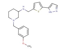 1-(3-methoxybenzyl)-N-{[5-(1H-pyrazol-5-yl)-2-thienyl]methyl}-3-piperidinamine