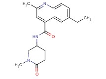 6-ethyl-2-methyl-N-(1-methyl-6-oxo-3-piperidinyl)-4-quinolinecarboxamide