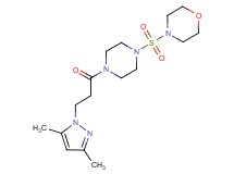 4-({4-[3-(3,5-dimethyl-1H-pyrazol-1-yl)propanoyl]piperazin-1-yl}sulfonyl)morpholine
