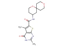 N-1,9-dioxaspiro[5.5]undec-4-yl-2,5-dimethyl-4-oxo-3,4-dihydrothieno[2,3-d]pyrimidine-6-carboxamide