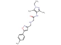 N-(1-ethyl-3,5-dimethyl-1H-pyrazol-4-yl)-2-({[5-(4-methylphenyl)isoxazol-3-yl]methyl}amino)acetamide