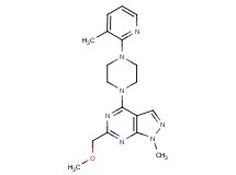6-(methoxymethyl)-1-methyl-4-[4-(3-methyl-2-pyridinyl)-1-piperazinyl]-1H-pyrazolo[3,4-d]pyrimidine