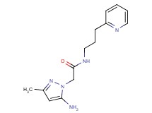2-(5-amino-3-methyl-1H-pyrazol-1-yl)-N-(3-pyridin-2-ylpropyl)acetamide