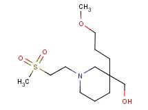 {3-(3-methoxypropyl)-1-[2-(methylsulfonyl)ethyl]-3-piperidinyl}methanol