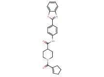N-[4-(1,3-benzoxazol-2-yl)phenyl]-1-(1-cyclopenten-1-ylcarbonyl)-4-piperidinecarboxamide