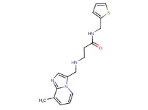 3-{[(8-methylimidazo[1,2-a]pyridin-3-yl)methyl]amino}-N-(2-thienylmethyl)propanamide