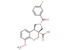 (3aR*,9bR*)-2-(3-fluorobenzoyl)-6-methoxy-1,2,3,9b-tetrahydrochromeno[3,4-c]pyrrole-3a(4H)-carboxylic acid