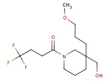 [3-(3-methoxypropyl)-1-(4,4,4-trifluorobutanoyl)-3-piperidinyl]methanol