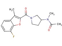 N-{1-[(7-fluoro-3-methyl-1-benzofuran-2-yl)carbonyl]-3-pyrrolidinyl}-N-methylacetamide