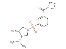 (3S*,4S*)-1-{[3-(azetidin-1-ylcarbonyl)phenyl]sulfonyl}-4-(dimethylamino)pyrrolidin-3-ol