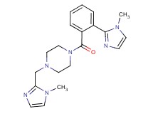 1-[2-(1-methyl-1H-imidazol-2-yl)benzoyl]-4-[(1-methyl-1H-imidazol-2-yl)methyl]piperazine bis(trifluoroacetate)