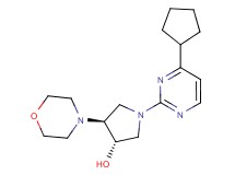 (3S*,4S*)-1-(4-cyclopentyl-2-pyrimidinyl)-4-(4-morpholinyl)-3-pyrrolidinol