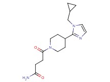 4-{4-[1-(cyclopropylmethyl)-1H-imidazol-2-yl]-1-piperidinyl}-4-oxobutanamide