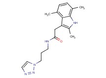 N-[3-(1H-1,2,3-triazol-1-yl)propyl]-2-(2,4,7-trimethyl-1H-indol-3-yl)acetamide