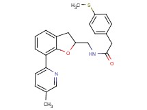 N-{[7-(5-methyl-2-pyridinyl)-2,3-dihydro-1-benzofuran-2-yl]methyl}-2-[4-(methylthio)phenyl]acetamide