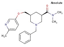 (3R,5S)-1-benzyl-N,N-dimethyl-5-{[(6-methyl-3-pyridinyl)oxy]methyl}-3-piperidinecarboxamide