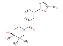 (4S*)-3,3,4-trimethyl-1-[3-(5-methyl-2-furyl)benzoyl]piperidin-4-ol