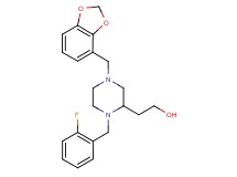 2-[4-(1,3-benzodioxol-4-ylmethyl)-1-(2-fluorobenzyl)-2-piperazinyl]ethanol