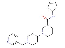 N-cyclopent-3-en-1-yl-1'-(pyridin-3-ylmethyl)-1,4'-bipiperidine-3-carboxamide