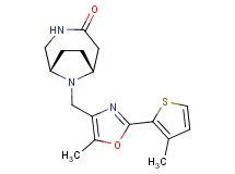 (1S*,6R*)-9-{[5-methyl-2-(3-methyl-2-thienyl)-1,3-oxazol-4-yl]methyl}-3,9-diazabicyclo[4.2.1]nonan-4-one