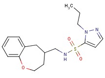 1-propyl-N-(2,3,4,5-tetrahydro-1-benzoxepin-4-ylmethyl)-1H-pyrazole-5-sulfonamide