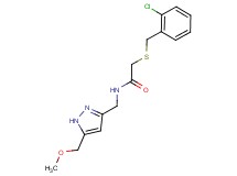 2-[(2-chlorobenzyl)thio]-N-{[5-(methoxymethyl)-1H-pyrazol-3-yl]methyl}acetamide