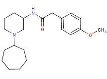 N-(1-cycloheptyl-3-piperidinyl)-2-(4-methoxyphenyl)acetamide