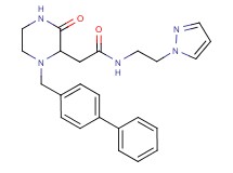 2-[1-(4-biphenylylmethyl)-3-oxo-2-piperazinyl]-N-[2-(1H-pyrazol-1-yl)ethyl]acetamide