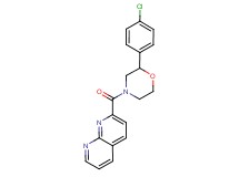 2-{[2-(4-chlorophenyl)morpholin-4-yl]carbonyl}-1,8-naphthyridine