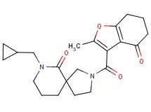 7-(cyclopropylmethyl)-2-[(2-methyl-4-oxo-4,5,6,7-tetrahydro-1-benzofuran-3-yl)carbonyl]-2,7-diazaspiro[4.5]decan-6-one