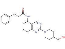 N-{2-[4-(hydroxymethyl)-1-piperidinyl]-5,6,7,8-tetrahydro-5-quinazolinyl}-3-phenylpropanamide