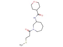 N-{1-[3-(methylthio)propanoyl]azepan-3-yl}tetrahydro-2H-pyran-4-carboxamide