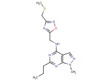 1-methyl-N-({3-[(methylthio)methyl]-1,2,4-oxadiazol-5-yl}methyl)-6-propyl-1H-pyrazolo[3,4-d]pyrimidin-4-amine