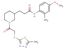 N-(4-methoxy-2-methylphenyl)-3-(1-{[(5-methyl-1,3,4-thiadiazol-2-yl)thio]acetyl}-3-piperidinyl)propanamide