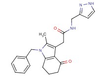 2-(1-benzyl-2-methyl-4-oxo-4,5,6,7-tetrahydro-1H-indol-3-yl)-N-(1H-pyrazol-3-ylmethyl)acetamide